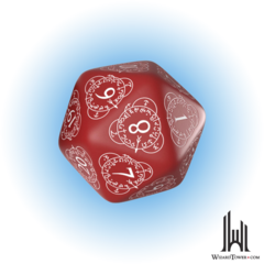 Elven Countdown D20 - Red/White